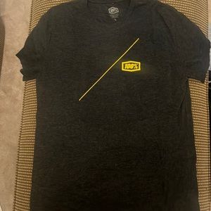 EUC 100% tee dark heathered grey size large